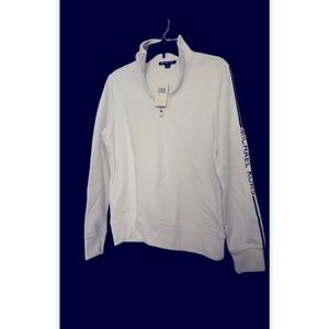 Women’s White Michael Kors half zip pullover